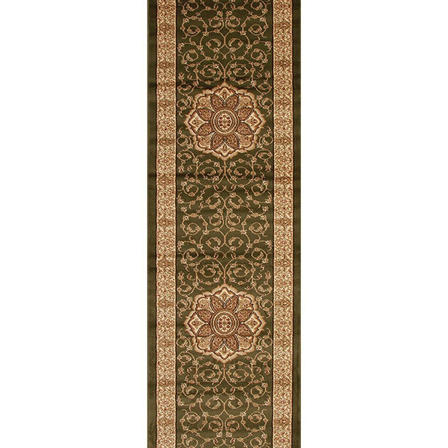 Istanbul Collection Medallion Classic Pattern Green Rug