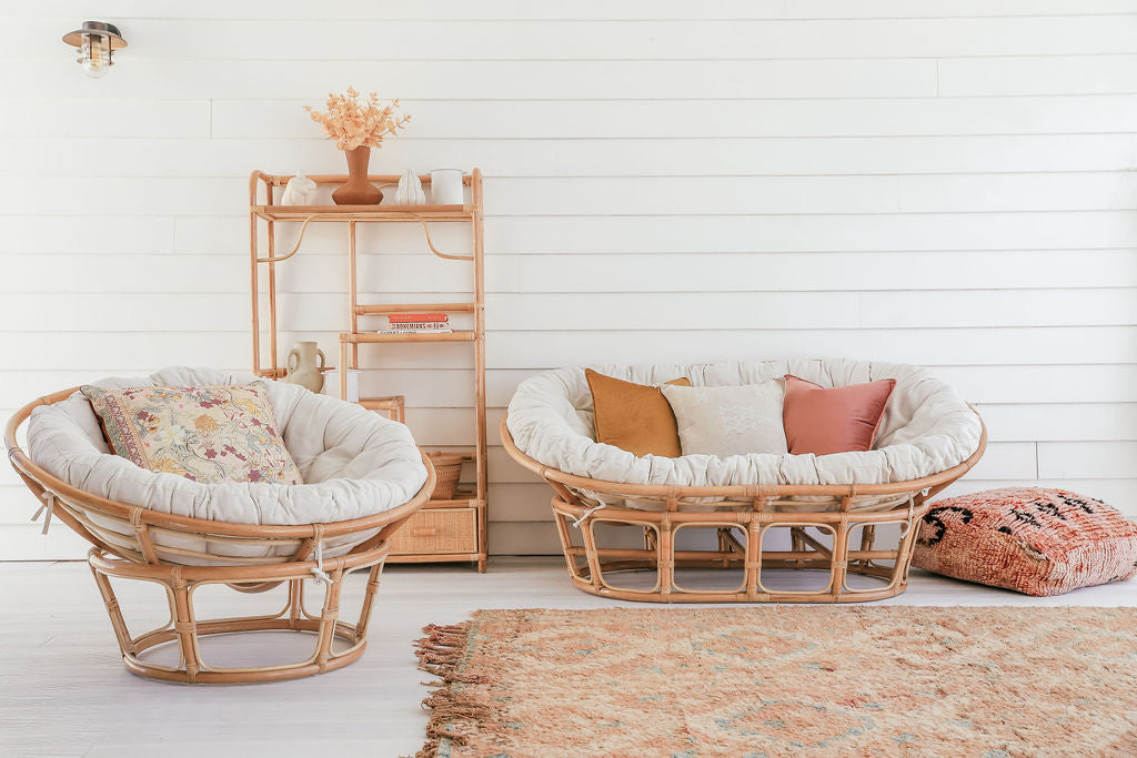 Outdoor Papasan Light Rattan Double Papasan Chair Frame