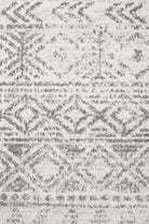 Oasis Ismail White Grey Rustic Rug